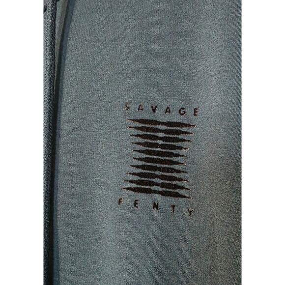 Savage X Fenty Hooded Jumpsuit Pajamas One Piece Lounge Sleep Rihanna XL Green - Picture 2 of 7